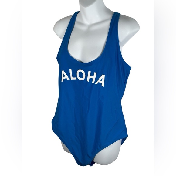 Old Navy Aloha Blue One-Piece Swimsuit - Picture 2 of 6